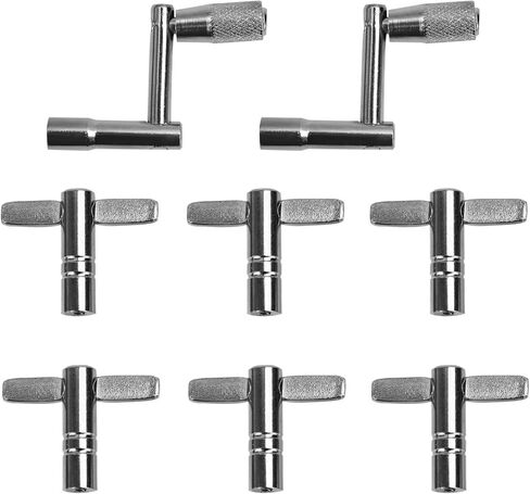 Drum Key Drill Bit Set, 6pcs Standard Square Lug Drum Key & 2pcs Fast Rotary Drum Keys Music Tuning Accessories for Turning Drum in Saudi Arabia