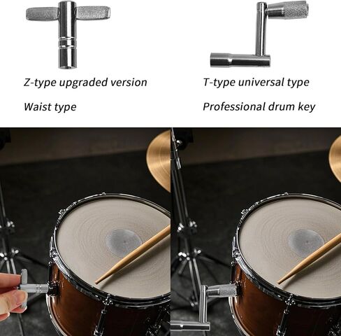 Drum Key Drill Bit Set, 6pcs Standard Square Lug Drum Key & 2pcs Fast Rotary Drum Keys Music Tuning Accessories for Turning Drum in Saudi Arabia