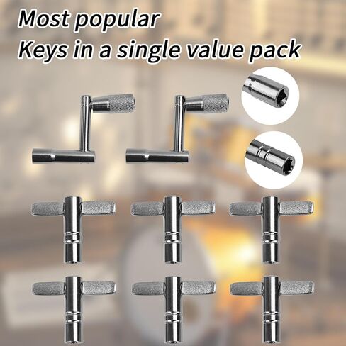 Drum Key Drill Bit Set, 6pcs Standard Square Lug Drum Key & 2pcs Fast Rotary Drum Keys Music Tuning Accessories for Turning Drum in Saudi Arabia