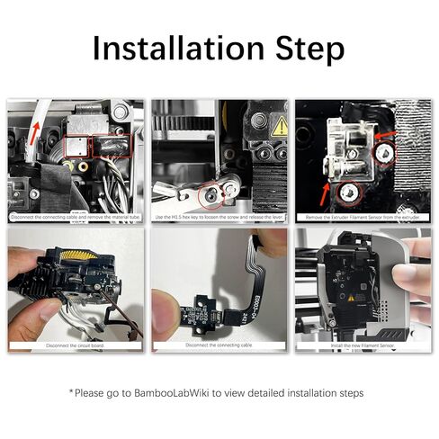 لوحة تبديل قاعة Bamboo P1S Hotend & Extruder Hall، لوحة مستشعر خيوط الطارد لمختبر Bambu Lab P1S/P1P، استبدال لوحة مستشعر تغذية الطابعة ثلاثية الأبعاد، ملحق أساسي للطابعة ثلاثية الأبعاد in Kuwait