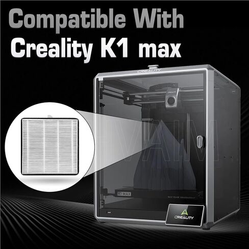 قطعتان من فلتر الهواء HEPA 13 والكربون المنشط لطابعات Creality K2/K2 Pro/K2 Plus/K1 Max ثلاثية الأبعاد - استبدال فلتر الطابعة ثلاثية الأبعاد، ترشيح مزدوج الطبقة للمركبات العضوية المتطايرة، PM2.5، والجسيمات متناهية الصغر والروائح in Kuwait