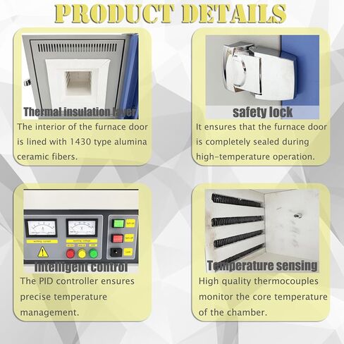 Programmable Muffle Furnace for Laboratory Sintering & Heat Treatment/MoSi2 Heater 110V 2.5KW in Kuwait