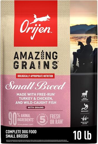 orijen مذهلة الحبوب الصغيرة السلالات الجافة وصفة الغذاء للكلاب، 10 رطل in Kuwait