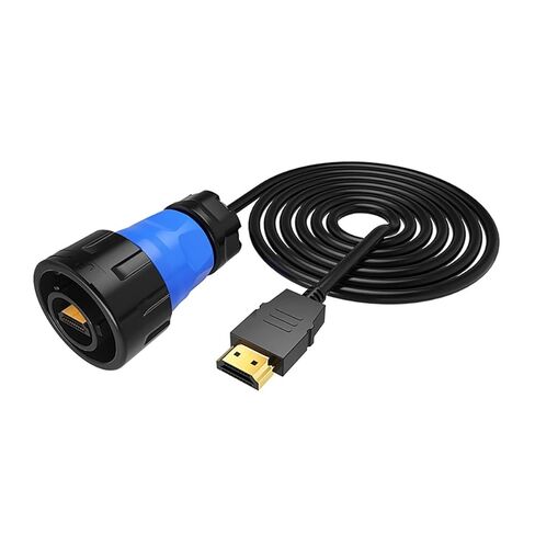 1 قطعة M24 HDMI 2.0 موصل كابل مطلي بالذهب HDMI-متوافق مع محول HDMI الرقمي 3840 * 2160 HD لجهاز عرض الكمبيوتر التلفزيوني (المقابس المزدوجة (1 متر)) in Kuwait