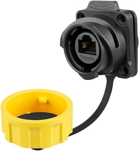 1Pcs YM24 Waterproof IP68 Power Charging Data Connector Female Jacks RJ45/USB/HDMI2.0 Fiber Optic Sockets Fast Transimission(Fiber Optic D) in Saudi Arabia