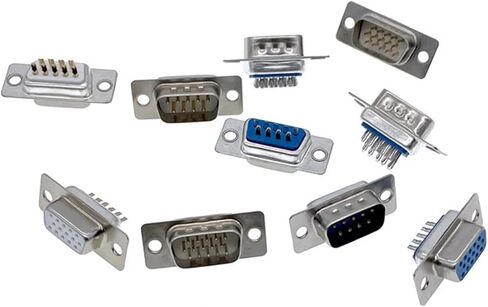 DB9 موصل الأساسية VGA Pl9pin ميناء المقبس أنثى ذكر D نوع محول D SUB DB15 10 قطعة (DB9 أنثى فضي) in Kuwait