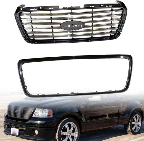 Front Grille Grill Compatible with 2010 2011 2012 Mustang Base Painted Black, Replace FO1200520 in Kuwait