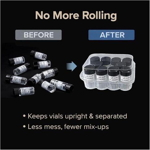 FREEMOON 2-Pack Peptide Case for Fridge, 3 mL Vial Holder for Refrigerator, 10-Slot Insulin & Peptide Holder Each, 20 Slots Total, Semi-Transparent Vial Storage Case for Diabetic Care in Saudi Arabia