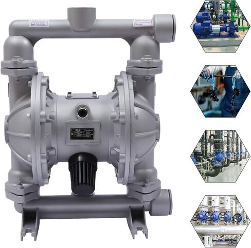 LOYALHEARTDY Air-operated Double Diaphragm Pump Aluminum Membrane Pump 1/2 inch Inlet & 4 Outlet, Air Diaphragm Pump For Diesel Kerosene Grease Fluids Motor Oil Chemical Industrial 44 GPM Max 115PSI in Saudi Arabia