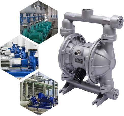 LOYALHEARTDY Air-operated Double Diaphragm Pump Aluminum Membrane Pump 1/2 inch Inlet & 4 Outlet, Air Diaphragm Pump For Diesel Kerosene Grease Fluids Motor Oil Chemical Industrial 44 GPM Max 115PSI in Saudi Arabia