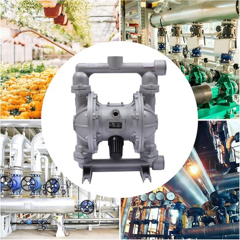 LOYALHEARTDY Air-operated Double Diaphragm Pump Aluminum Membrane Pump 1/2 inch Inlet & 4 Outlet, Air Diaphragm Pump For Diesel Kerosene Grease Fluids Motor Oil Chemical Industrial 44 GPM Max 115PSI in Saudi Arabia