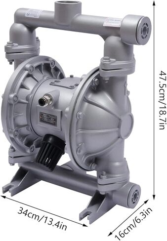 LOYALHEARTDY Air-operated Double Diaphragm Pump Aluminum Membrane Pump 1/2 inch Inlet & 4 Outlet, Air Diaphragm Pump For Diesel Kerosene Grease Fluids Motor Oil Chemical Industrial 44 GPM Max 115PSI in Saudi Arabia