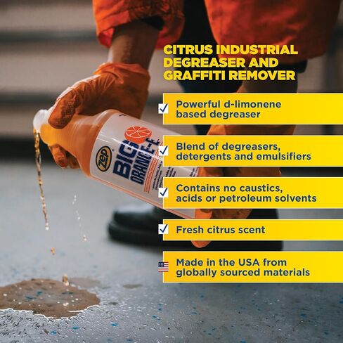 Zep Big Orange-E Citrus Industrial Degreaser Liquid 1 Quart 48501 (Case of 12) This Product is For Business Customers Only in Saudi Arabia