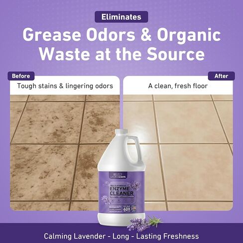 Creative Scents Multipurpose Enzyme Cleaner & Odor Remover | Super Concentrated for Floor, Carpet, Drain | Pet Urine Odor Eliminator | Cleaner for Cat Urine & Dog Poop | 1 Gallon - Calming Lavender in Saudi Arabia