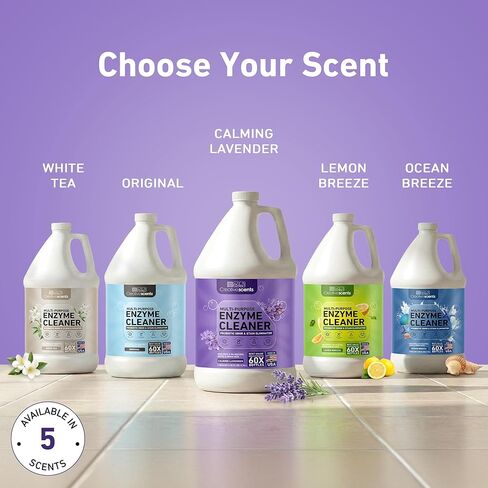 Creative Scents Multipurpose Enzyme Cleaner & Odor Remover | Super Concentrated for Floor, Carpet, Drain | Pet Urine Odor Eliminator | Cleaner for Cat Urine & Dog Poop | 1 Gallon - Calming Lavender in Saudi Arabia