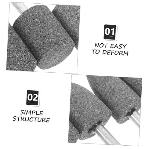 Zerodeko 10pcs Brown Corundum Abrasive Grinding Heads Set for Rotary Tools Polishing Bits Cylindrical and Conical Shapes for Metalworking and DIY Tasks in Saudi Arabia