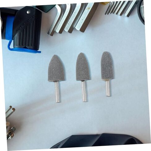Zerodeko 10pcs Brown Corundum Abrasive Grinding Heads Set for Rotary Tools Polishing Bits Cylindrical and Conical Shapes for Metalworking and DIY Tasks in Saudi Arabia