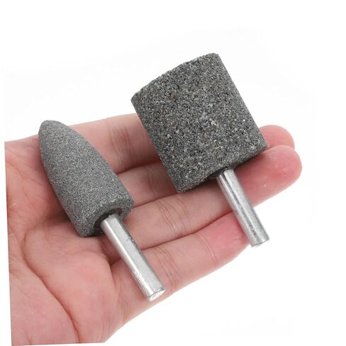 Zerodeko 10pcs Brown Corundum Abrasive Grinding Heads Set for Rotary Tools Polishing Bits Cylindrical and Conical Shapes for Metalworking and DIY Tasks in Saudi Arabia