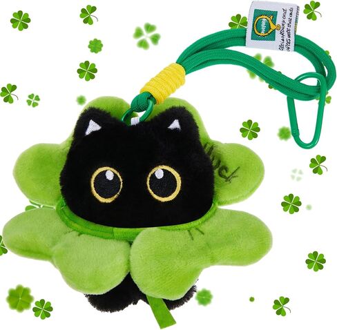 Tondiamo Black Cat Keychain Plush Bag Charm - Cute, Kawaii Gift, Christmas, Valentine's Day Accessories in Saudi Arabia