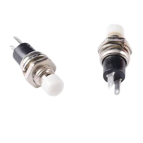 6 قطع مفتاح زر الضغط، PBS-110 7 ملم مفتاح إعادة الضبط اللحظي للتشغيل والإيقاف (أسود) in Kuwait