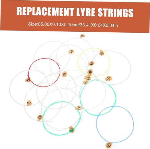 Garneck 15pcs Lyre Harp Strings Replacement Sturdy Lap Harp Strings for Music Instruments Lyre Accessories in Saudi Arabia