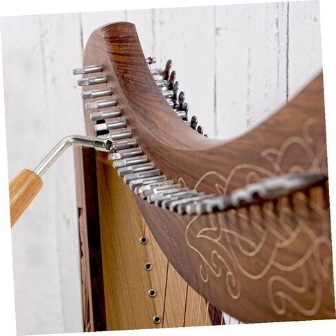 Totority 1 Set Lyre Harp Pegs Durable Replacement Tuning Pegs with Nails Wrench Professional Accessories for Lyre Harp Players Smooth Finish for Easy Tuning Elegant Design in Saudi Arabia