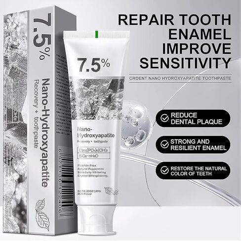 Ayzololo 7.5% Hydroxyapatite Toothpaste for Advanced Enamel Protection,Appropriate for Sensitive Teeth,Gentle and Effective Formula,Fresh Mint (Pack of 1) in Saudi Arabia