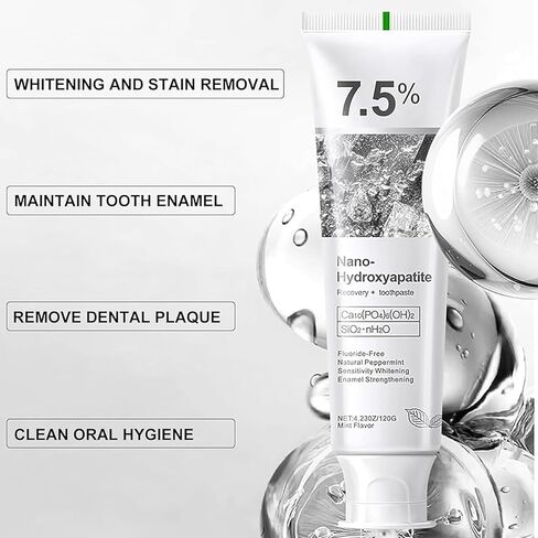 Ayzololo 7.5% Hydroxyapatite Toothpaste for Advanced Enamel Protection,Appropriate for Sensitive Teeth,Gentle and Effective Formula,Fresh Mint (Pack of 1) in Saudi Arabia