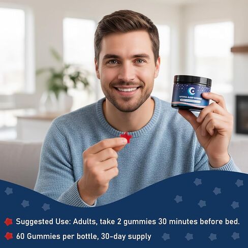 ZAYMAN Melatonin Free Sleep Gummies, Natural Sleep Aid Gummies with L-Theanine, Magnesium Glycinate, Valerian Root, Passionflower - Sugar Free, Strawberry Flavor, Vegan, 60 Count in Saudi Arabia
