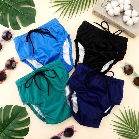 Cutecrop 4 Pcs Reusable Youth Swim Diapers Washable Reusable Cloth Diaper Covers Waterproof Incontinence for Swimming Unisex in Saudi Arabia