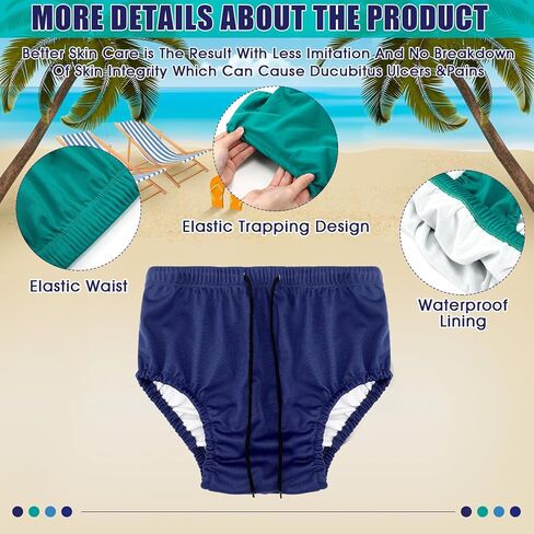 Cutecrop 4 Pcs Reusable Youth Swim Diapers Washable Reusable Cloth Diaper Covers Waterproof Incontinence for Swimming Unisex in Saudi Arabia