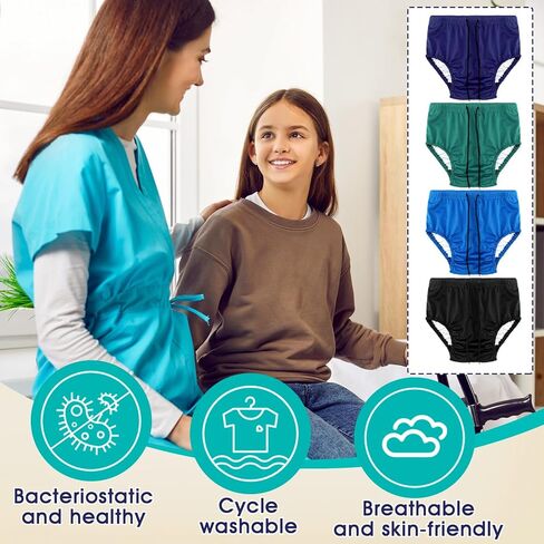 Cutecrop 4 Pcs Reusable Youth Swim Diapers Washable Reusable Cloth Diaper Covers Waterproof Incontinence for Swimming Unisex in Saudi Arabia