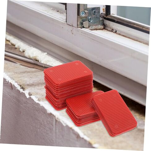 GANAZONO 100Pcs Plastic Flat Shims for Leveling Doors Windows Load Bearing Structural for Furniture Hot Tubs Shims for Enhanced Stability in Saudi Arabia