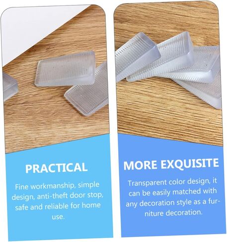 OSALADI Wedge Furniture Leveling Shims 8pcs PVC Door Stoppers for Home Easy to Use Floor Protectors for Cabinets and Doors in Saudi Arabia