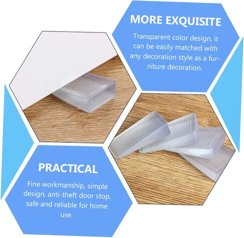 OSALADI Wedge Furniture Leveling Shims 8pcs PVC Door Stoppers for Home Easy to Use Floor Protectors for Cabinets and Doors in Saudi Arabia