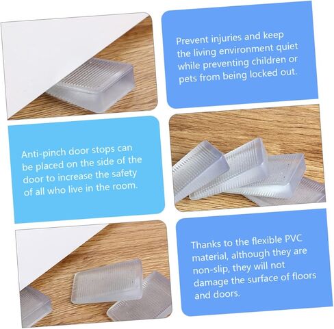 OSALADI Wedge Furniture Leveling Shims 8pcs PVC Door Stoppers for Home Easy to Use Floor Protectors for Cabinets and Doors in Saudi Arabia