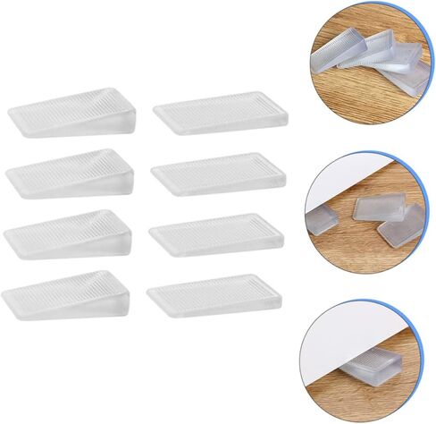OSALADI Wedge Furniture Leveling Shims 8pcs PVC Door Stoppers for Home Easy to Use Floor Protectors for Cabinets and Doors in Saudi Arabia