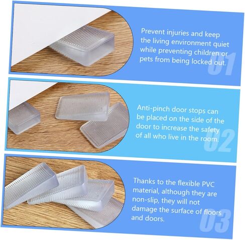 OSALADI Wedge Furniture Leveling Shims 8pcs PVC Door Stoppers for Home Easy to Use Floor Protectors for Cabinets and Doors in Saudi Arabia