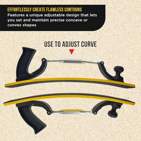 كتلة صنفرة يدوية من سلسلة Dura-Gold Pro مقاس 16.5 بوصة قابلة للتعديل نصف قطرها مرن طويل - ورق صنفرة خلفي بخطاف وحلقة - أداة صنفرة ذات شكل مقعر أو محدب - تحقيق خطوط مثالية على طلاء Auto Body Shop، الخشب in Kuwait