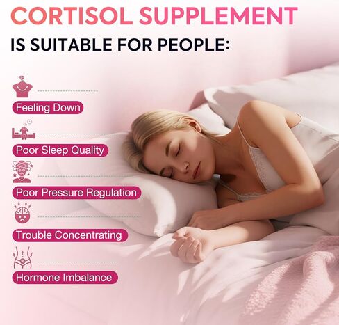 Super Calm Cortisol Supplement, 25-in-1 Cortisol Reducer for Women & Men, Cortisol Supplements for Women with Ashwagandha, Rhodiola Rosea, L-Theanine, for Mood, Focus, Sleep Support, 120 Capsules in Kuwait