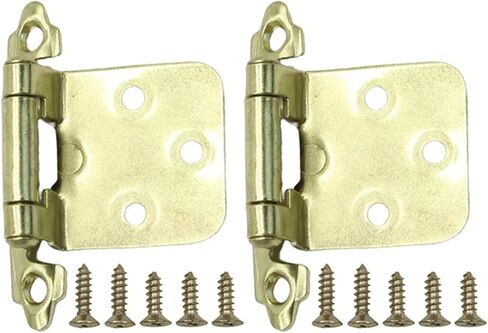 American Self Closing Spring with Screws Overlay Cabinet Door Flush Hinges 2Pcs(Retro Green) in Saudi Arabia