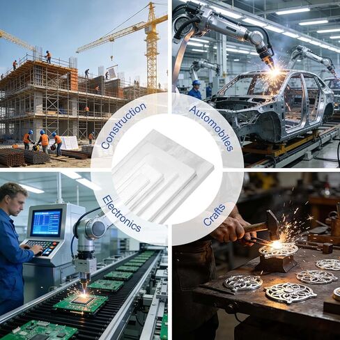 uxcell Square Aluminum Flat Bar, 0.24" Thickness 1" Width 16" Length Square 6061 Aluminum Bar Flat Plate with Gloves 6 x 25 x 407mm T6511 Solid New Mill Stock, 2Set in Saudi Arabia