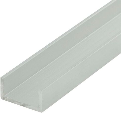 Outwater Mill Finish 5/8'' Inside Dimension Aluminum U-Channel 36'' Length (Pack of 4) Alu347-M C-Channel in Saudi Arabia