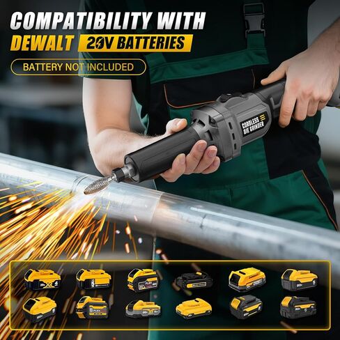 مطحنة قوالب لاسلكية لبطارية Dewalt 20V MAX (بدون بطارية)، مطحنة قالب الكبح مع 6 سرعات متغيرة تصل إلى 26000 دورة في الدقيقة، رائعة لطحن المعادن/الخشب، قطع الصنفرة، نحت الأعمال الفنية (الأداة فقط) in Kuwait