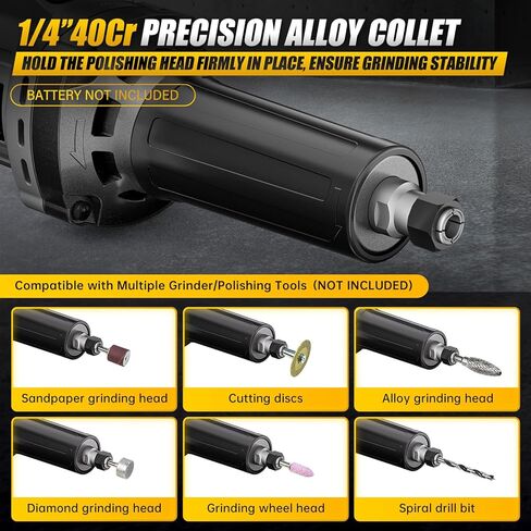 مطحنة قوالب لاسلكية لبطارية Dewalt 20V MAX (بدون بطارية)، مطحنة قالب الكبح مع 6 سرعات متغيرة تصل إلى 26000 دورة في الدقيقة، رائعة لطحن المعادن/الخشب، قطع الصنفرة، نحت الأعمال الفنية (الأداة فقط) in Kuwait