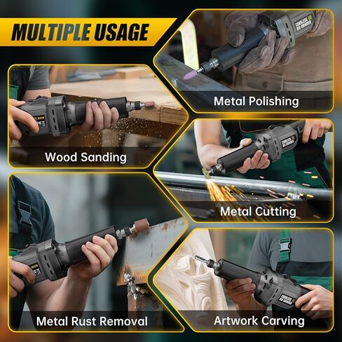 مطحنة قوالب لاسلكية لبطارية Dewalt 20V MAX (بدون بطارية)، مطحنة قالب الكبح مع 6 سرعات متغيرة تصل إلى 26000 دورة في الدقيقة، رائعة لطحن المعادن/الخشب، قطع الصنفرة، نحت الأعمال الفنية (الأداة فقط) in Kuwait