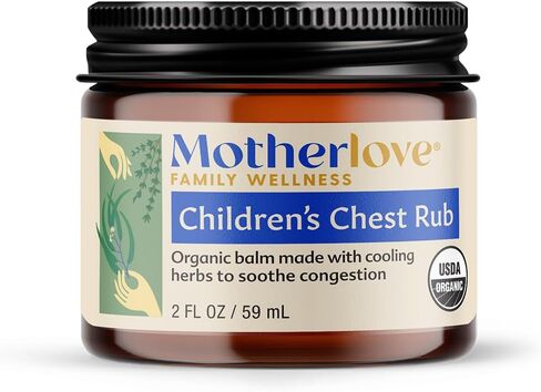 Motherlove Children's Chest Rub (2 oz) Herbal Balm for Soothing Congestion for Ages 2 and up —Organic, & Cruelty Free in Kuwait