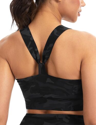THE GYM PEOPLE Women’s V Cross Back Sports Bras Padded Stretchy Square Neck Running Workout Yoga Crop Tops in Saudi Arabia