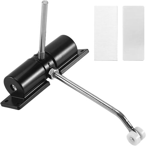 AT44-Door Closer Household Black Belt Wheel Adjustable Door Closing Light Zinc Alloy Spring in Saudi Arabia