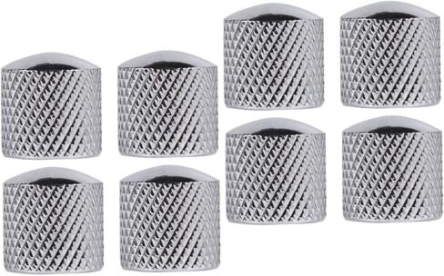 Toddmomy 12pcs Electric Bass Guitar Dome Control Knobs Metal Volume Tone Knobs for Electric Guitar Parts Replacement Silver in Saudi Arabia